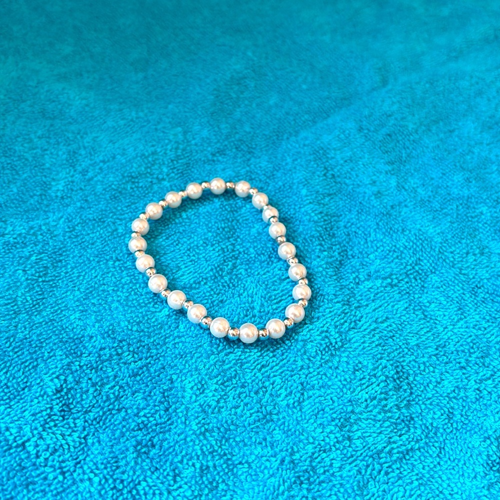 Faux pearl bracelet
